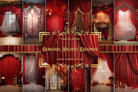 Regal Red & Gold - Classical Holiday Graphic by Fun Digital · Creative ...