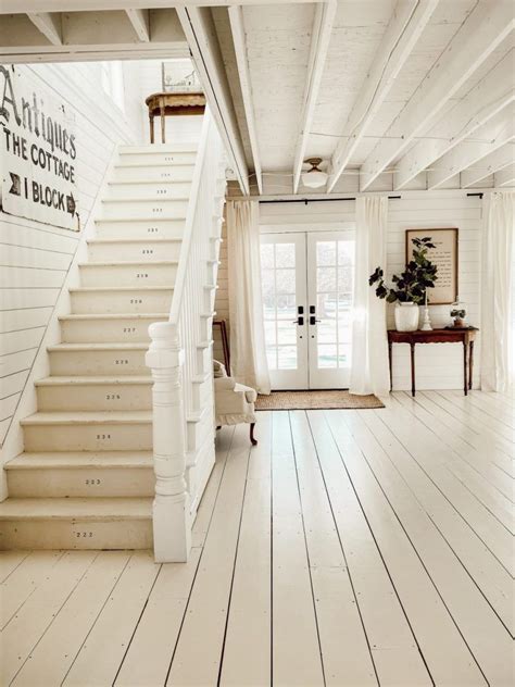 We Re-Painted The Floors | White painted floors, Painted floors, White ...