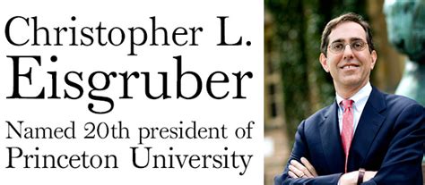 Christopher L. Eisgruber named 20th president of Princeton University