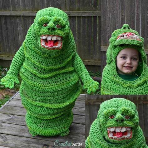 Talented Mother Crochets a Freehand Bright Green Ghostbusters Slimer ...