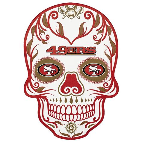 Applied Icon NFL San Francisco 49ers Outdoor Skull Graphic- Large ...