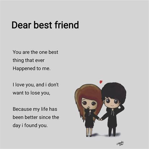 Dear best friend ️ | Friends day quotes, Letter to best friend, Dear ...