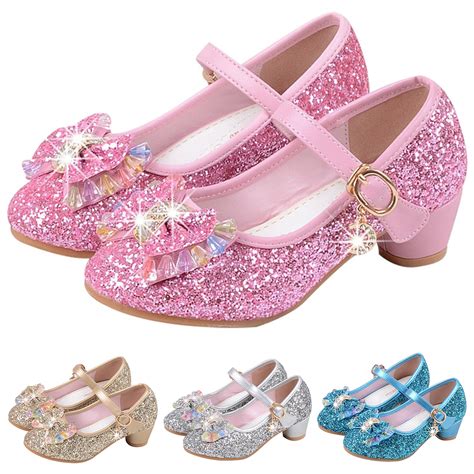 Baby Girls Flat Dress Party Shoes Toddler Rhinestone Princess Shoes 2-6 ...