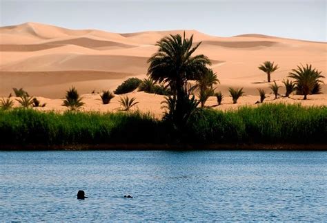 Ubari Lakes | The beautiful oasis in the Sahara desert | Landscape ...