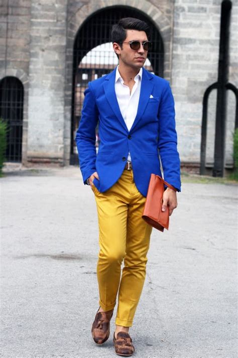 Yellow Formal Trouser, Men's Fashion Outfits With Dark Blue And Navy ...