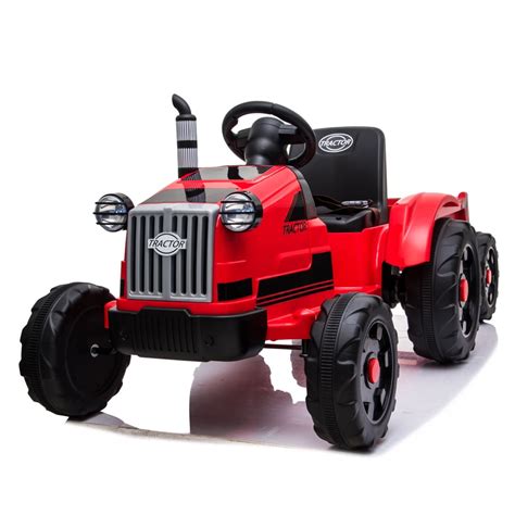 UHOMEPRO Ride On Toy Tractors For Kids, 12V Electric Car RC Toy Tractor ...