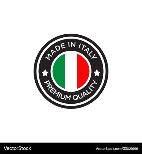 Italian product emblem logo design template Vector Image