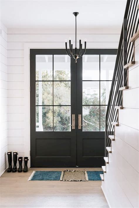 Black Farmhouse Style Front Door