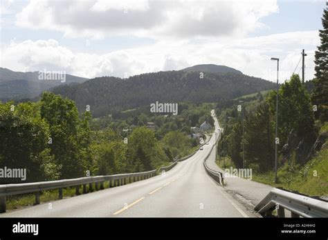 Road through the mountains, Norway Stock Photo - Alamy