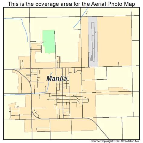 Aerial Photography Map of Manila, AR Arkansas