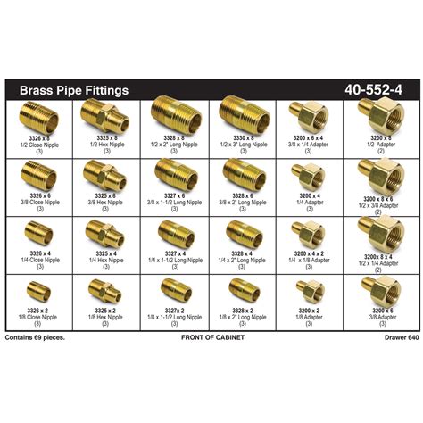 Brass Adapters & Nipples Assortment (1/8" - 1/2") - Kimball Midwest