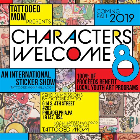 Characters Welcome 8: An International Sticker Art Show - Tattooed Mom