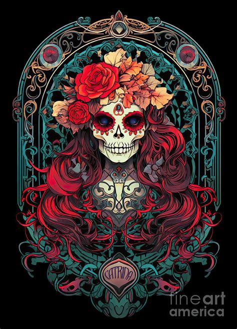 La Calavera Catrina 4 Digital Art by PopArts Pet - Fine Art America