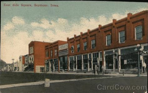 East Side Square Seymour, IA Postcard