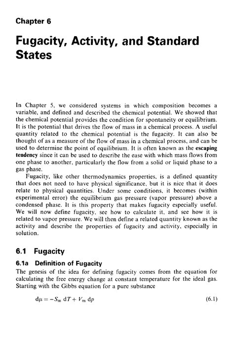 Ott2000 - Apuntes 1 - Chapter 6 Fugacity, Activity, and Standard States ...