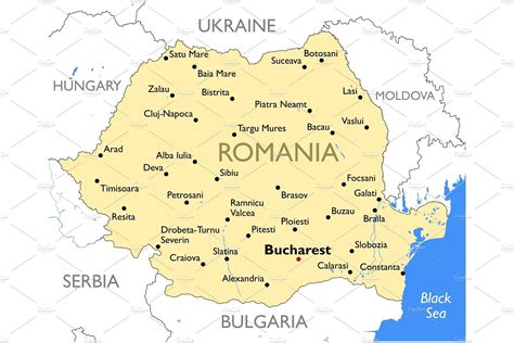 Romania map | Romania map, Romania, Map