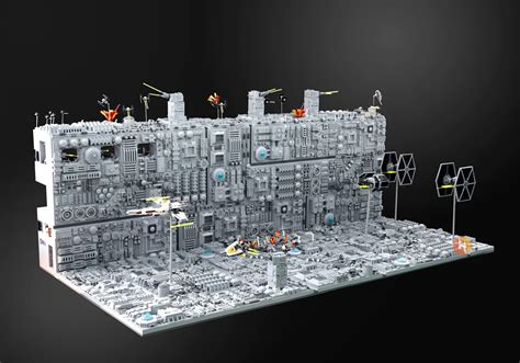 Super Detailed and Huge LEGO Diorama of The STAR WARS Death Star Trench ...