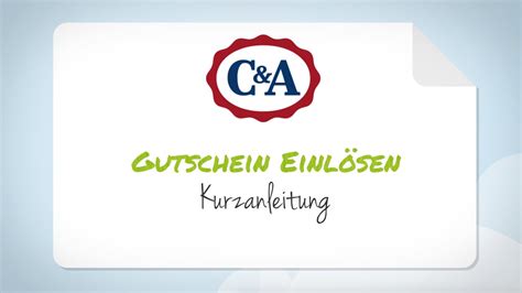 C&A Gutschein einlösen - Schritt für Schritt-Anleitung - YouTube