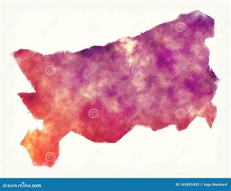 Zacapa Region Watercolor Map of Guatemala Stock Illustration ...