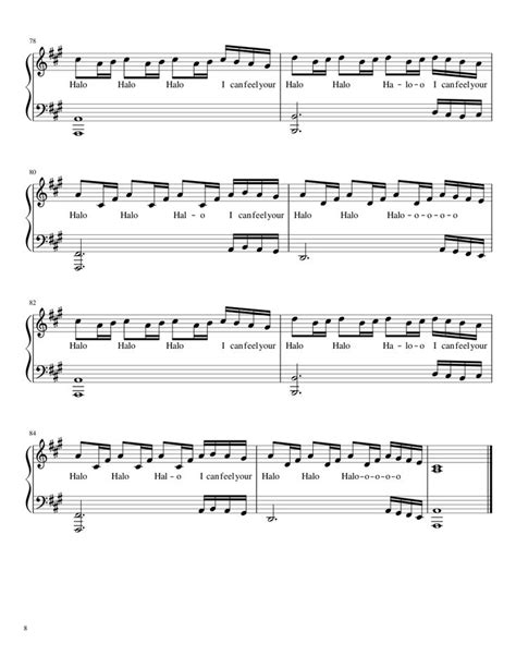 Beyonce - Halo sheet music for Piano download free in PDF or MIDI ...