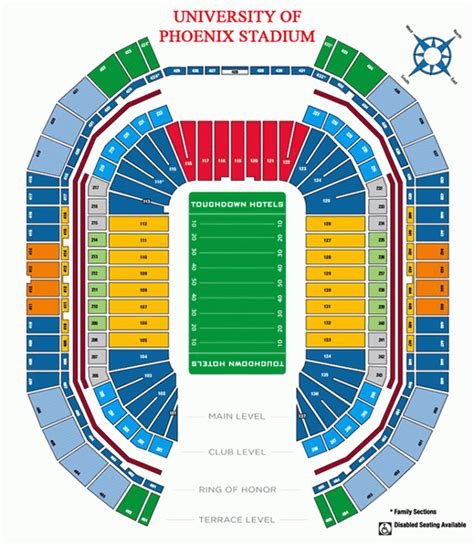 University Of Phoenix Stadium Seating Capacity For Final Four | Elcho Table