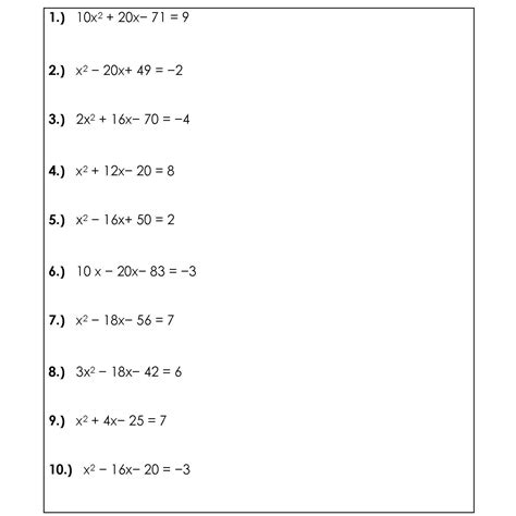 Quadratic Function Examples With Answers Pdf