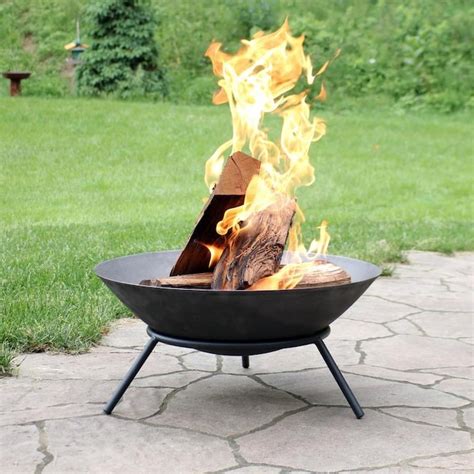 Sunnydaze Decor 22-in W Silver Cast Iron Wood-Burning Fire Pit in the ...