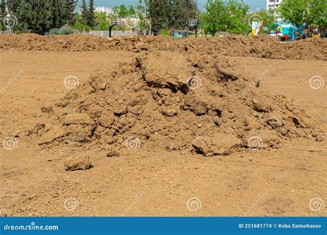 Soil In Construction Trolley At Construction Site Stock Photography ...