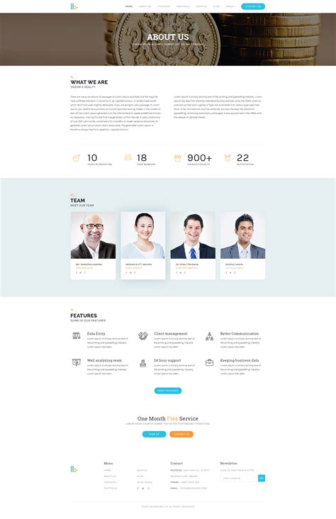 Consultancy Website Template Free PSD