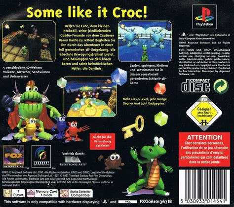 Croc: Legend of the Gobbos cover or packaging material - MobyGames