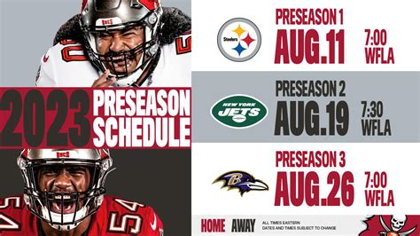 Bucs Finalize 2023 Preseason Schedule