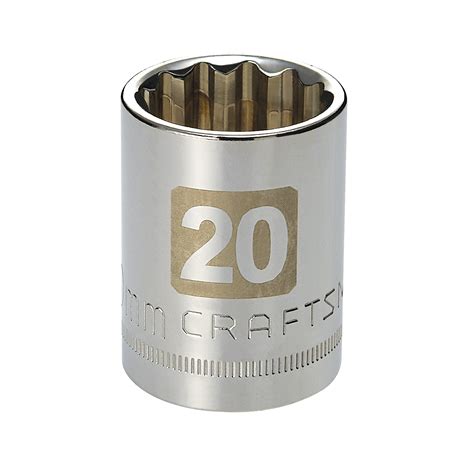 Craftsman 12-Point 1/2" Drive 20mm Socket | Shop Your Way: Online ...