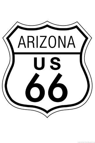 Arizona Route 66 Sign Art Poster Print Print - AllPosters.co.uk