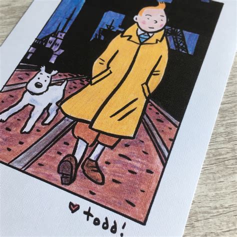 Art Tintin and Snowy Print 4 x 6 inches comics movies | Etsy