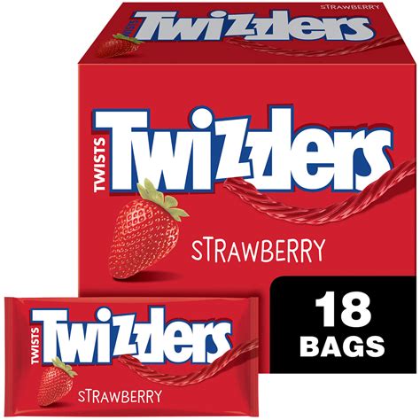 Buy TWIZZLERS Twists Strawberry Flavored Licorice Style, Candy Packs, 2 ...