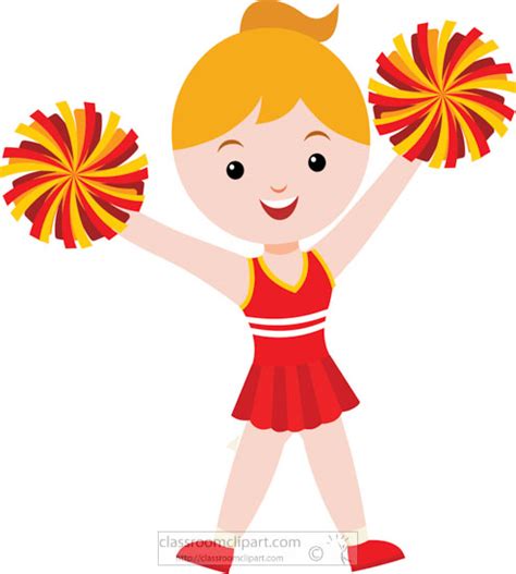 Cheerleading Clipart - cheerleader-in-red-dress-jumping-in-air-clipart ...