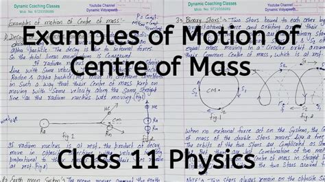 Examples of Motion of Centre of Mass | Chapter 6 | System of Particles ...