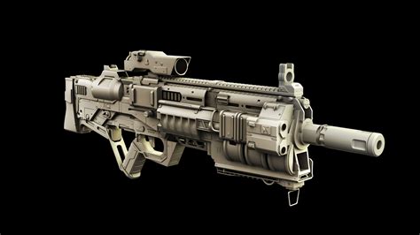 Sci-Fi Machine Gun | Design Ideas