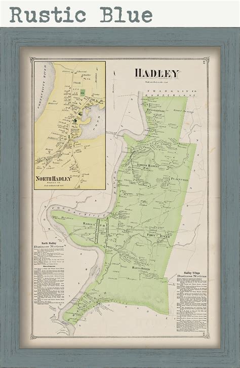 Town of HADLEY, Massachusetts 1873 Map