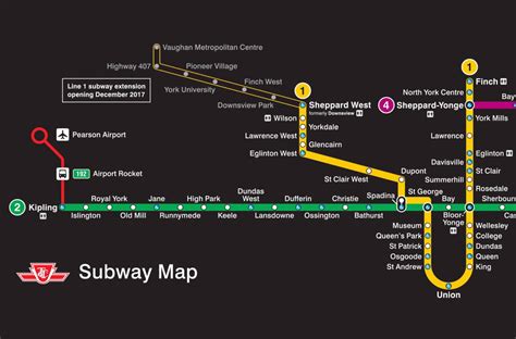 The TTC shows off new subway route map