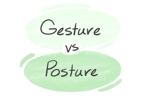 "Gesture" vs. "Posture" in English | LanGeek