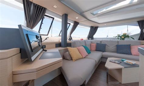 Freebird catamaran Saona 47 interior design | Yacht interior design ...