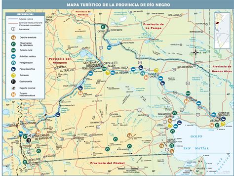 Tourist map of the Province of Río Negro, Argentina | Gifex