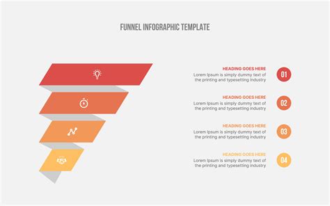 Funnel infographic design template with 4 steps 26742285 Vector Art at ...