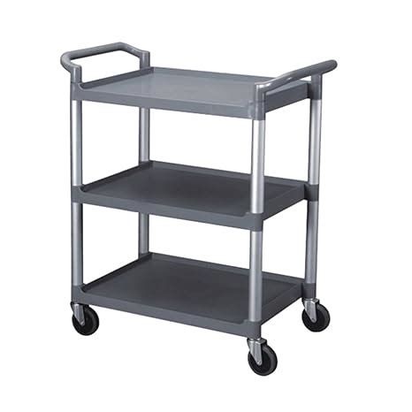 Amazon.com: PLASTIC UTILITY CART, 3-TIER, ON WHEELS, GREY: Health ...