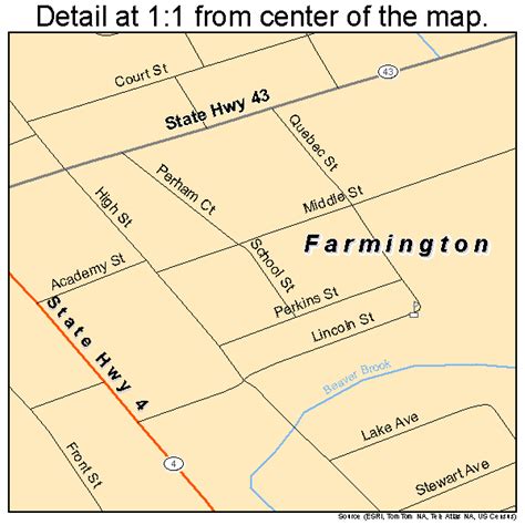 Farmington Maine Street Map 2324740