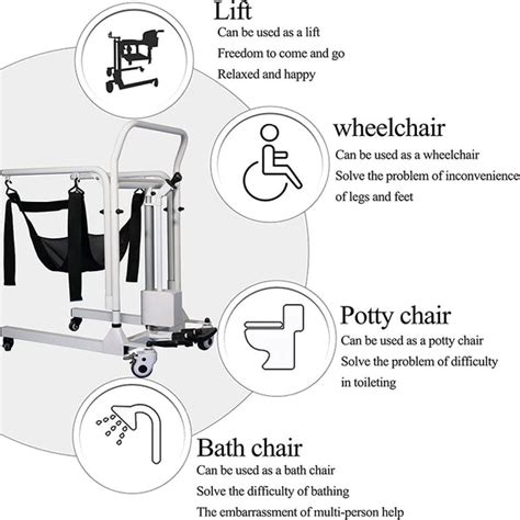 Patient Lift Transfer Chair (Electric, Portable)