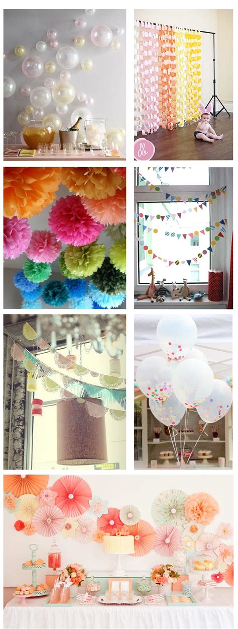 Ideas for home-made party decorations