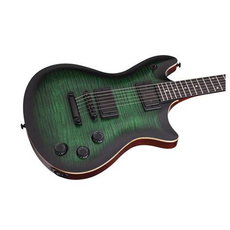 DISC Schecter Tempest 40th Anniversary Electric Guitar, Green Burst at ...