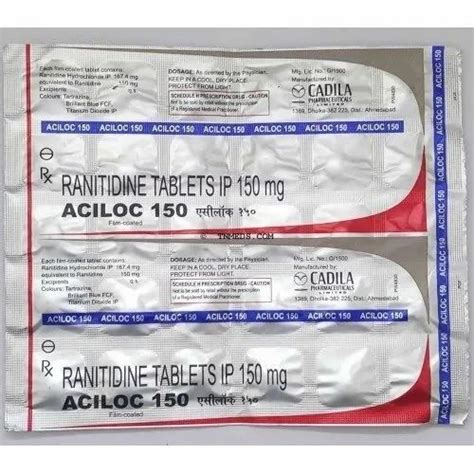 Ranitidine (150mg) ACILOC 150 (RANITIDINE TAB), 30 Tabs, Non ...